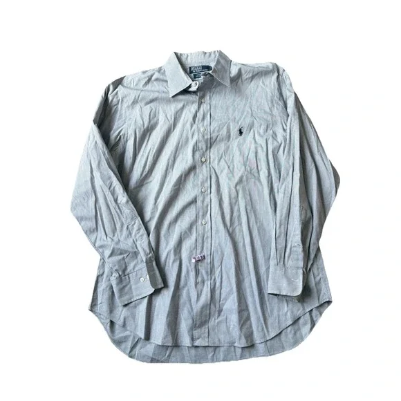 Polo Ralph Lauren Shirt Mens 17 / 34/35 Blue M Andrew Classic‎ Fit Button Up