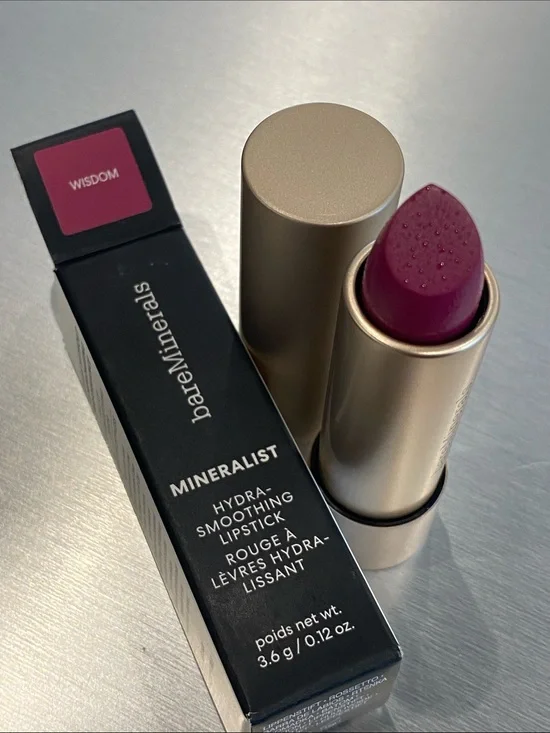 bareMinerals Mineralist Hydra-Smoothing Lipstick Wisdom (Magenta) NIB .12 oz