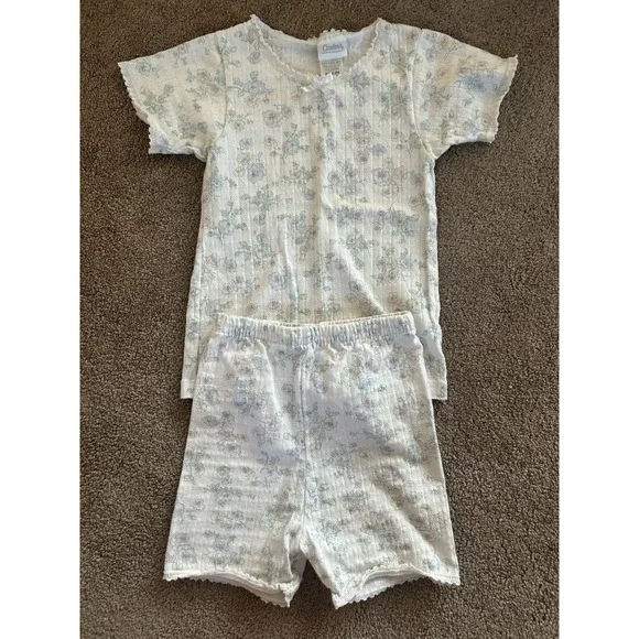 Vintage 1980s Carters Brand Pajama Set 2 Pc Size 4T Made In USA