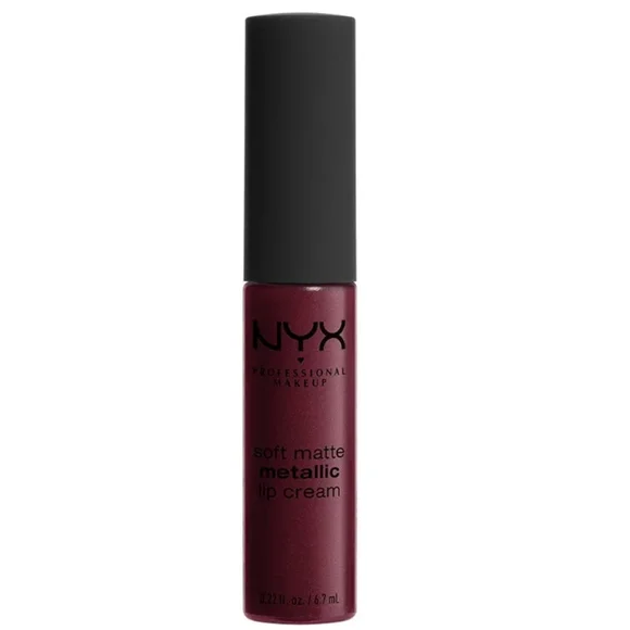 4 x NYX METALLIC Makeup Soft Matte Metallic Lip Cream, Copenhagen