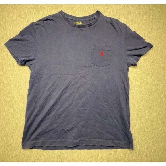 Polo Ralph Lauren Shirt Mens SMALL Blue PRL Pony Embroidery Pocket