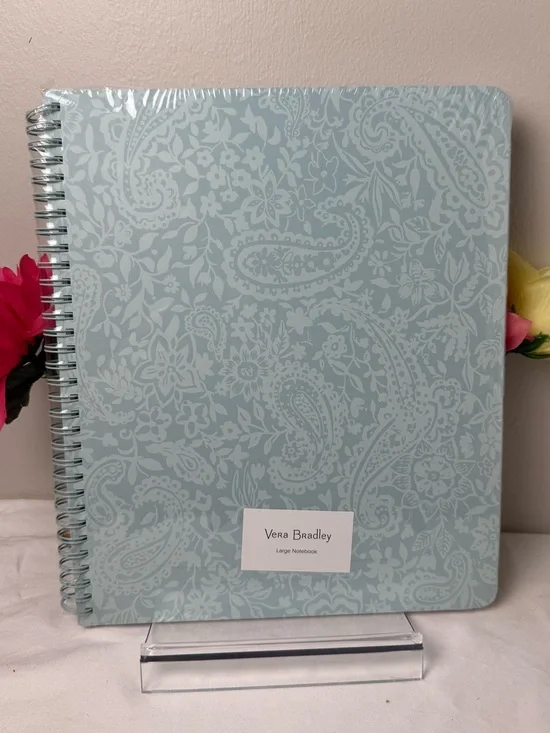 NWT Vera Bradley Eden Paisley Mint Large Notebook New