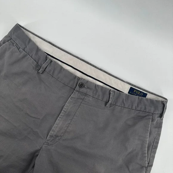 Polo Ralph Lauren Mens Stretch Classic Fit‎ Gray Chino Pants Trousers size 38