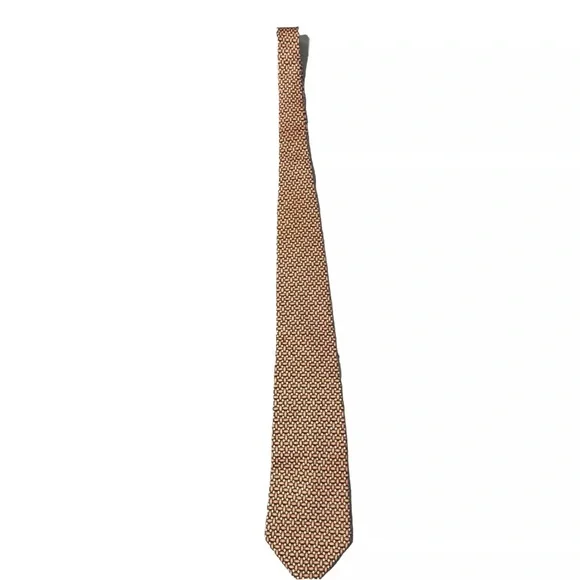 POLO University Ralph Lauren‎ Silk Tie Elegant Brown Patterned Men