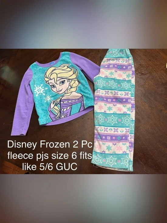 Disney Elsa Fleece Pajama Set in Aqua, Purple & Pink