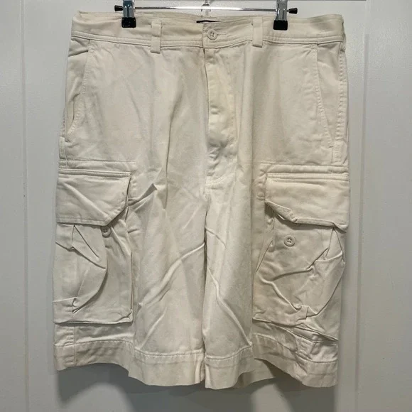 Polo Ralph Lauren Mens Cargo Shorts White 34 Cotton Twill Utility Polo 67 Chino