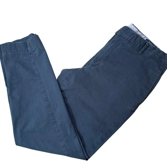 Polo Ralph Lauren Stretch Tailored Slim Fit Chinos Mens 35x30 Navy Office Preppy