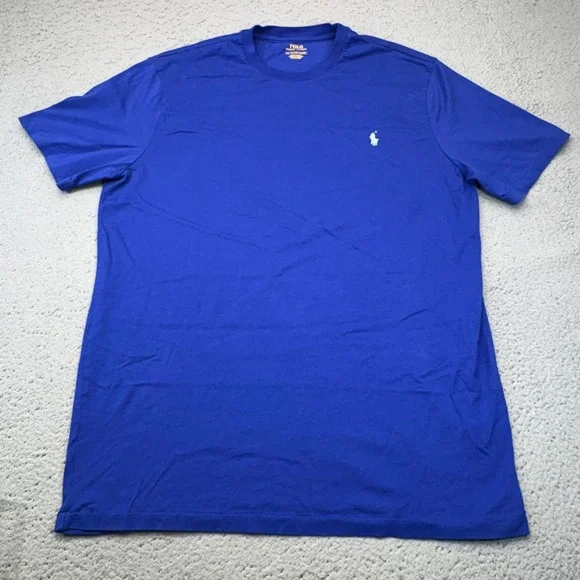 Polo Ralph Lauren T-Shirt Mens XL Tall Blue Short Sleeve Pony Logo Tee Preppy