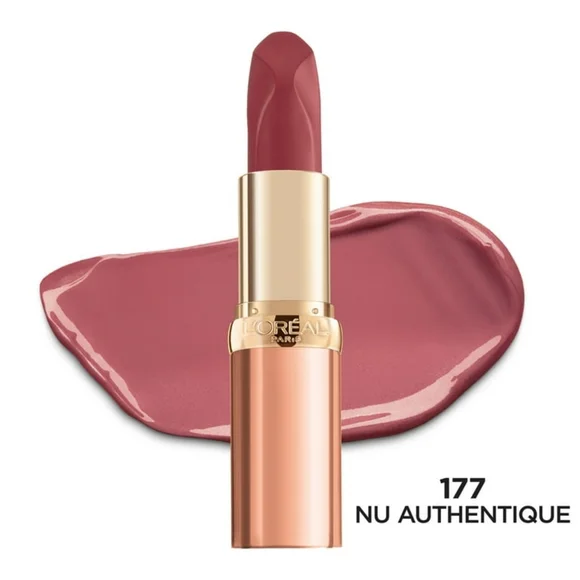 5 x L'Oreal Paris Colour Riche Les Nus Intense Lipstick, 177 Nu Authentique