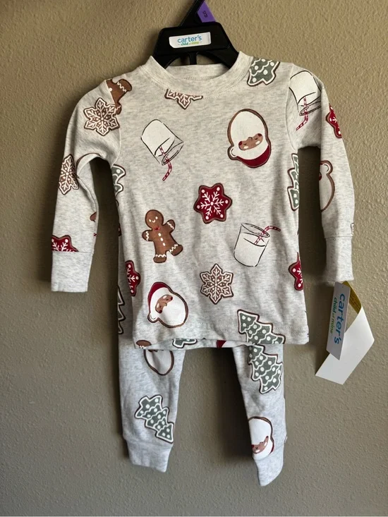 child of mine Holiday Cookie Print Kids Pajama Set