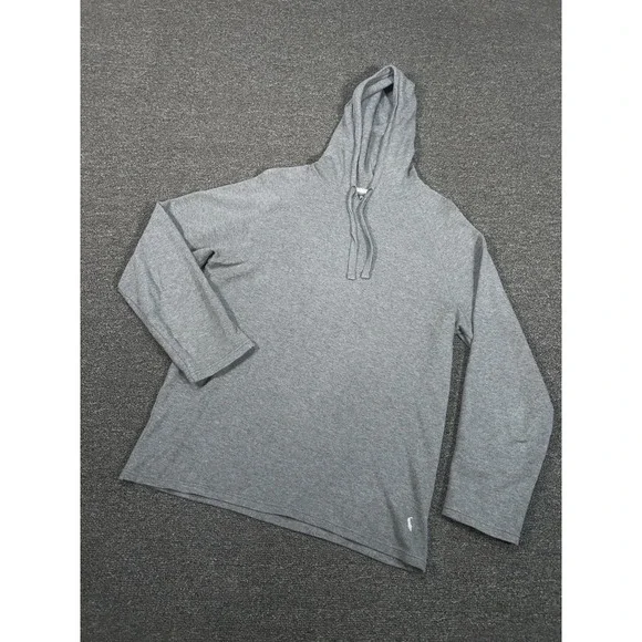 Polo Ralph Lauren Waffle Knit Hoodie Men's Medium Gray Pony Drawstrings‎ Thermal