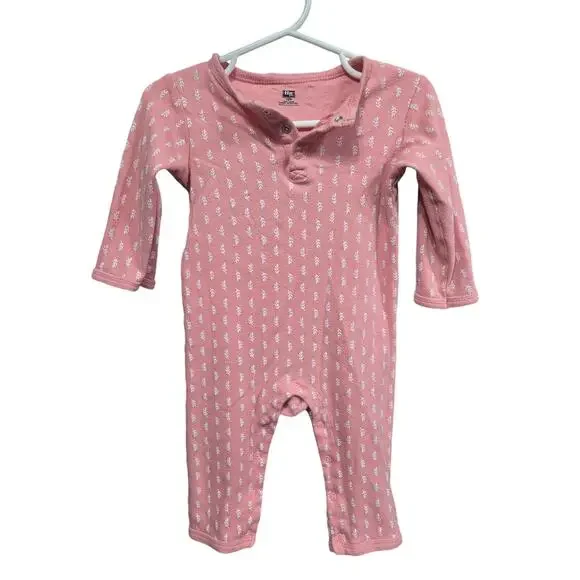 5/$15 Leafy Pink Sleeper - HB - 18mo