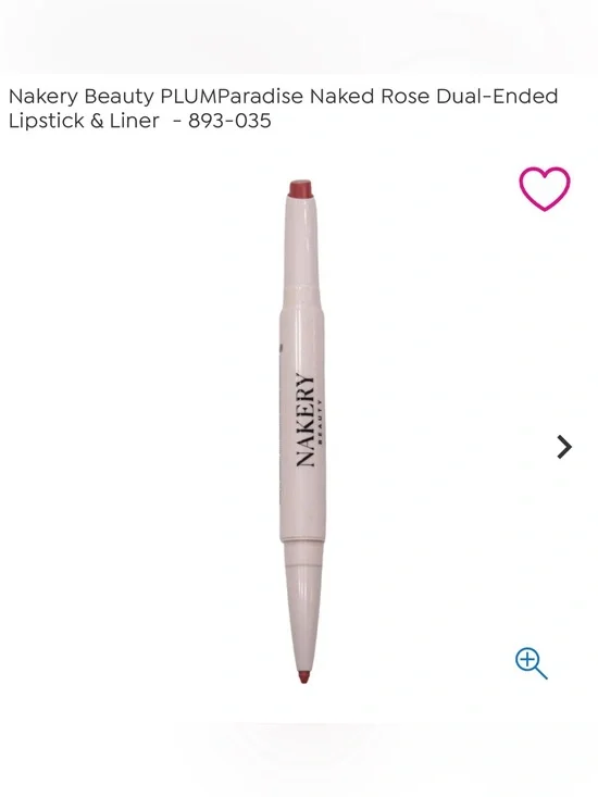 Nakery Beauty Dual-Ended Lipstick & Liner — Naked Rose (Pink)