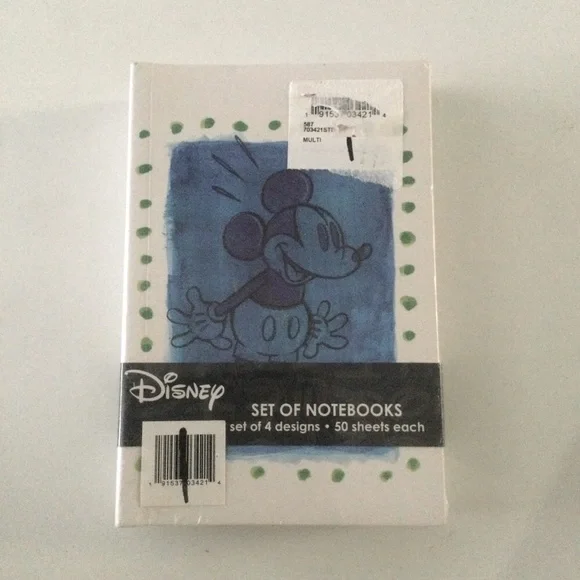 DISNEY SET OF 4 NOTEBOOKS 4” x 6” NWT