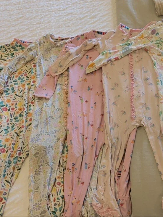 Magnetic Me Pink and Pastel Floral Kids Pajamas - Lot of 5