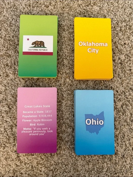 State Fact Trivia Flash Cards