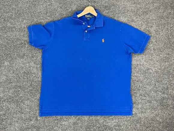 Polo Ralph Lauren Polo Shirt Men's Extra Large Short Sleeve Logo Blue N1