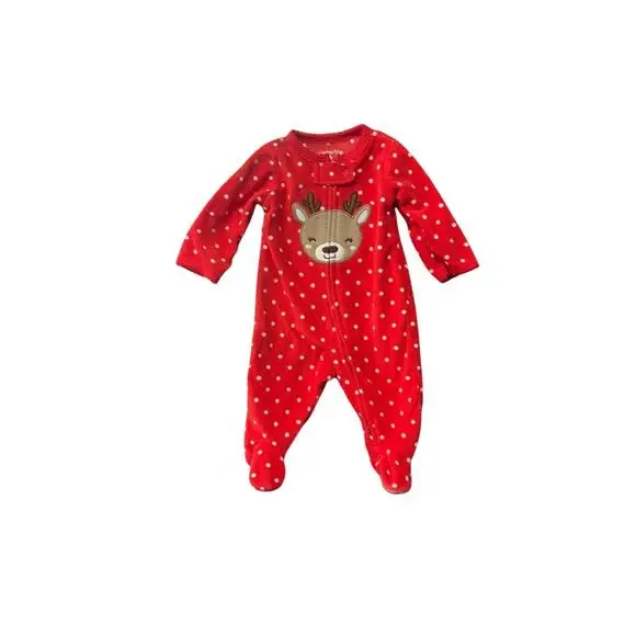 Fleece Reindeer Christmas Sleeper - Carter's - NB