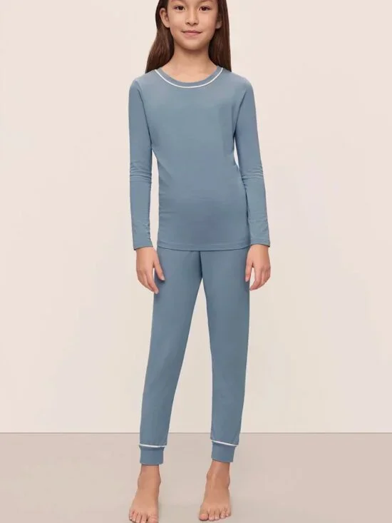 Kids TENCEL™ Modal Unisex Long PJ Set | Eberjey