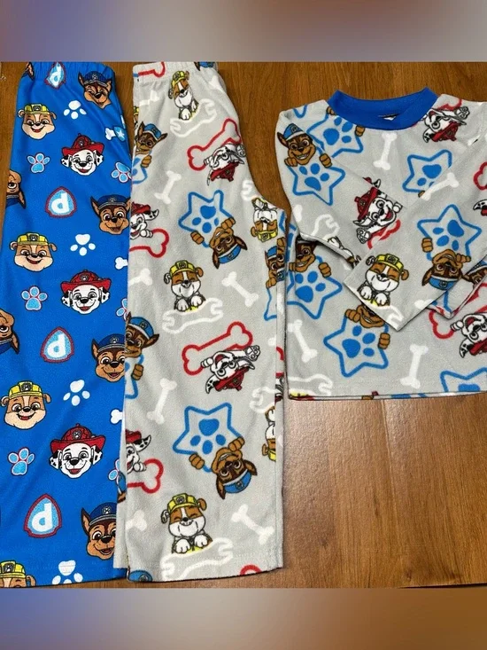 Nickelodeon 3 pieces Paw Patrol Blue, Gray and Red Kids Pajama Set