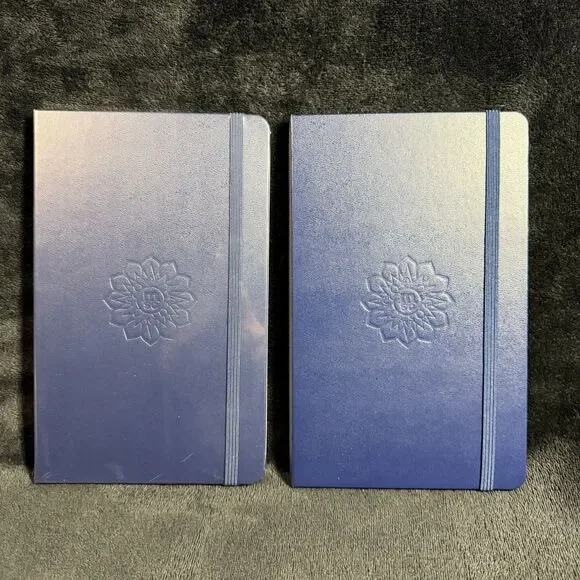 Explora II Journeys Cruise Moleskine Notebooks x2 Hard Cover Blue Embossed Lined