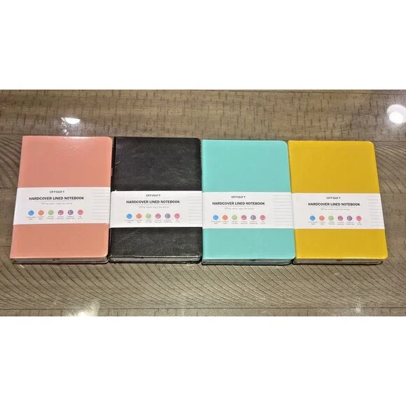 Lined Notebook 312 Numbered Pages Hardcover Leather Journal CHOOSE COLOR