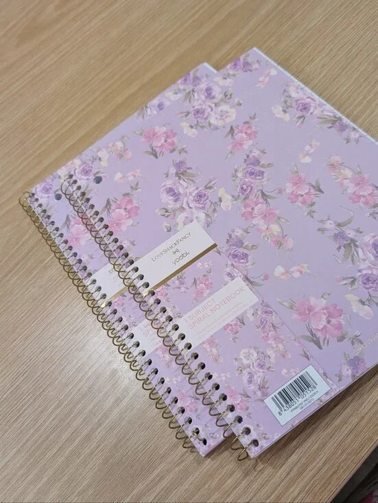LoveShackFancy x Target - Yoobi Happy Thoughts Wide Ruled Notebook Hibiscus