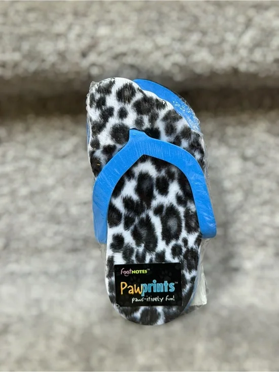NEW Y2K FootNotes Pawprints Flip Flop Notepad Leopard Print Novelty Desk Kidcore