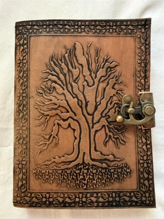 Tree of Life Embossed Vintage Leather Bound Journal Handmade Notebook Diary, New