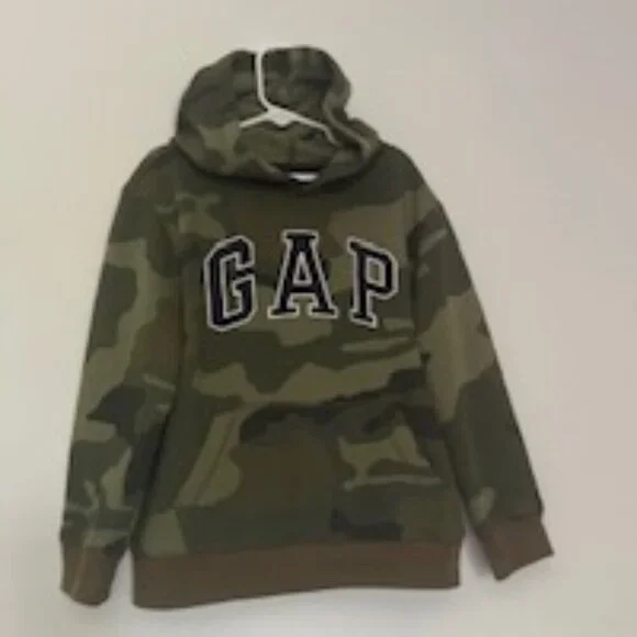 Kids GAP Camouflage Logo Hoodie Pullover Size S (6-7)