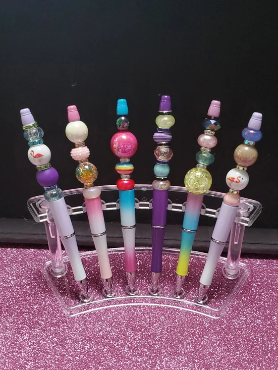 Beaded Decorative Pen Set — Pink, Purple & Multicolor REASONABLE OFFER ACCEPTED
