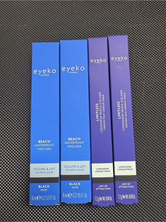 Eyeko Beach Waterproof Mascara & Limitless Longwear Eyeliner Set - Blue & Purple