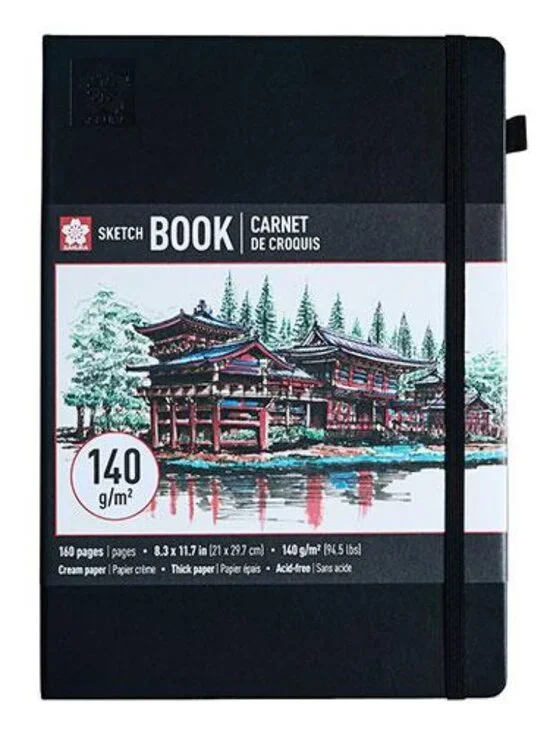 Sakura Sketch Book 160 Pages Cream Paper 8.3