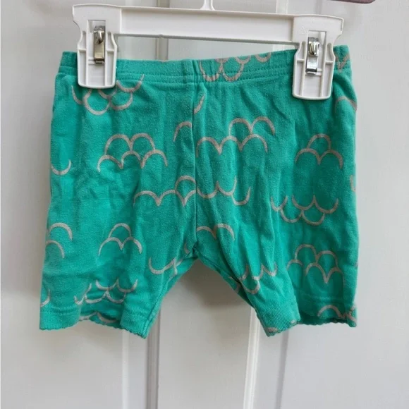 Carter's 3T Teal Girls Pajama Soft Shorts with Mermaid Scale Pattern