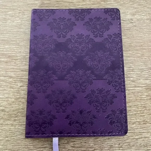 Purple Design Leather Bound Journal Notebook