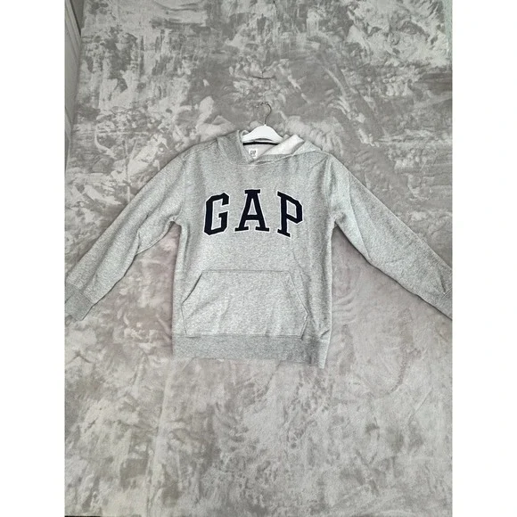 GAP Kids XXL Gray Hoodie Sweatshirt Pullover Big‎ Logo Youth Activewear