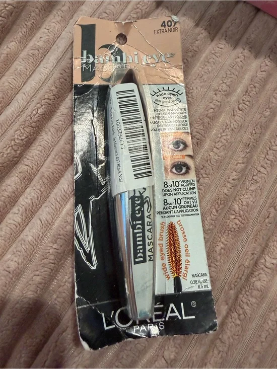L'Oreal White and Silver Bambi Eye Mascara Packaging