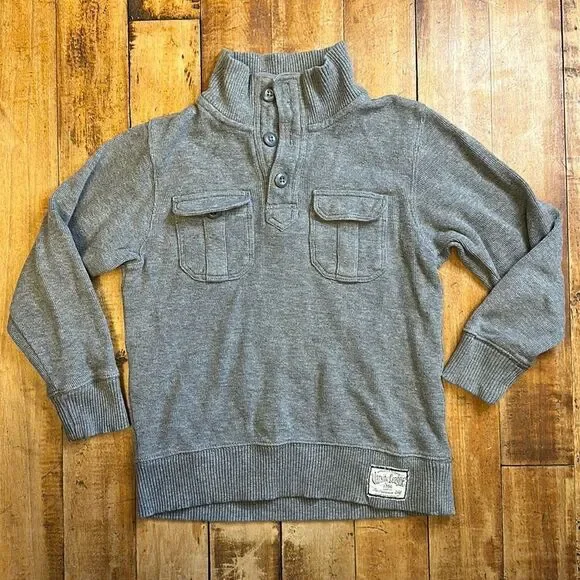 Gap long sleeve shirt size 6 to 7 Gray Pullover Sweater winter cotton cowl neck