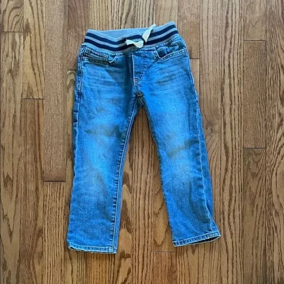 GAP Medium Wash Jeans Drawstring Waistband Boy’s Sz Smal 6-7l Regular