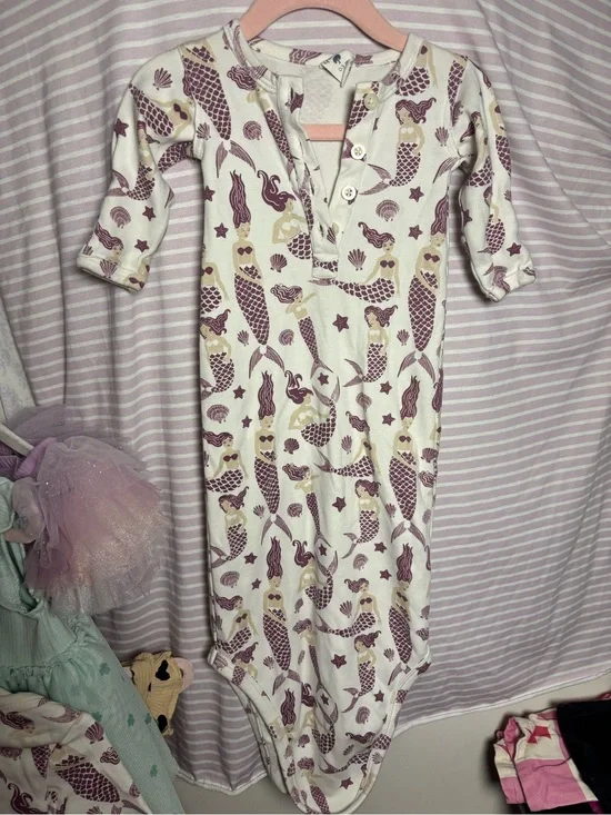 Kate Quinn Purple Mermaid Sleep Gown and Matching Onesie