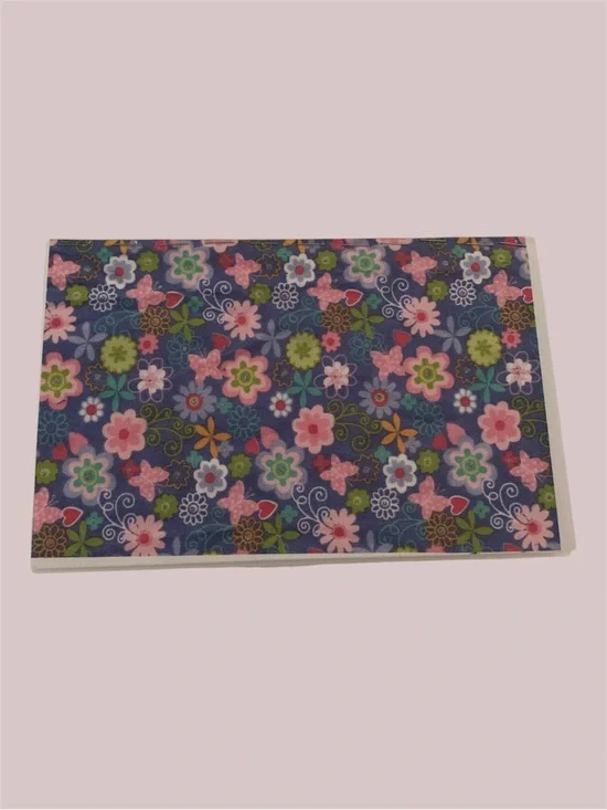 Handmade Floral Pocket Journal – Cute Butterfly Pattern Small Lined Notebook