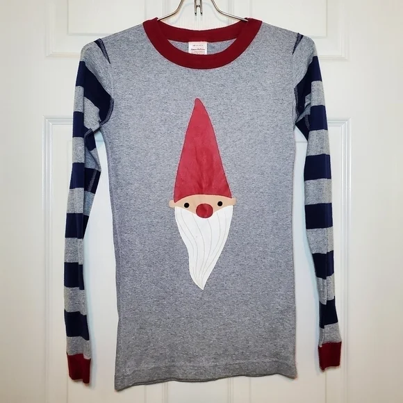 Hanna Andersson Gnome long John Pajama shirt size 160 Sz 14