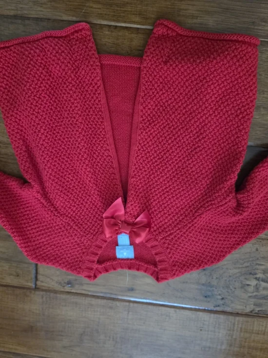 GAP Red Knit Women's Cardigan with Front Bow