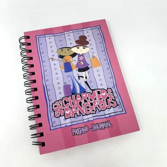 Cedco Publishing She's Charmed And Dangerous Friends Journal Black Lined Spiral
