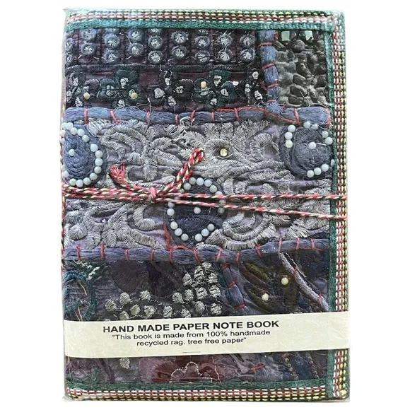 Handcrafted Sari Silk Journal · Tree-Free Paper · Zero Waste · Living Ritual