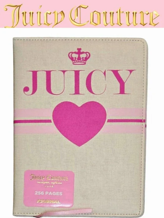 Juicy Couture Home Bold JUICY Logo Crown Stripe Journal