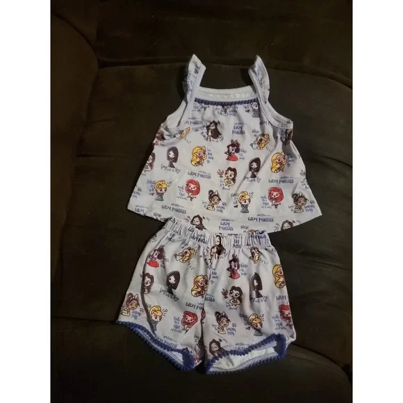 Disney store princess ariel cinderella belle mulan pajamas size‎ 2