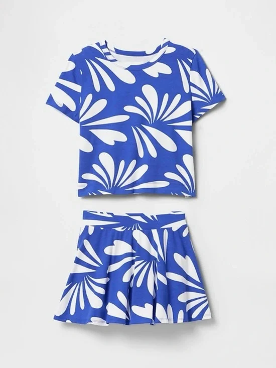 GAP Kids Blue and White Crewneck Tee