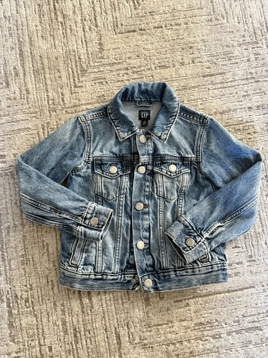 GAP Light Blue Kids Denim Jacket - Button Front