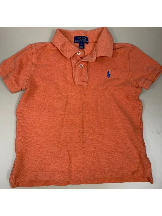 Polo Ralph Lauren Boys Polo Shirt | Size 5 | Orange Short Sleeve